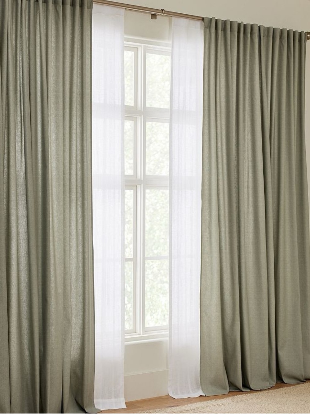 NWT Pottery Barn 100% Cotton PAIR Curtain Panels